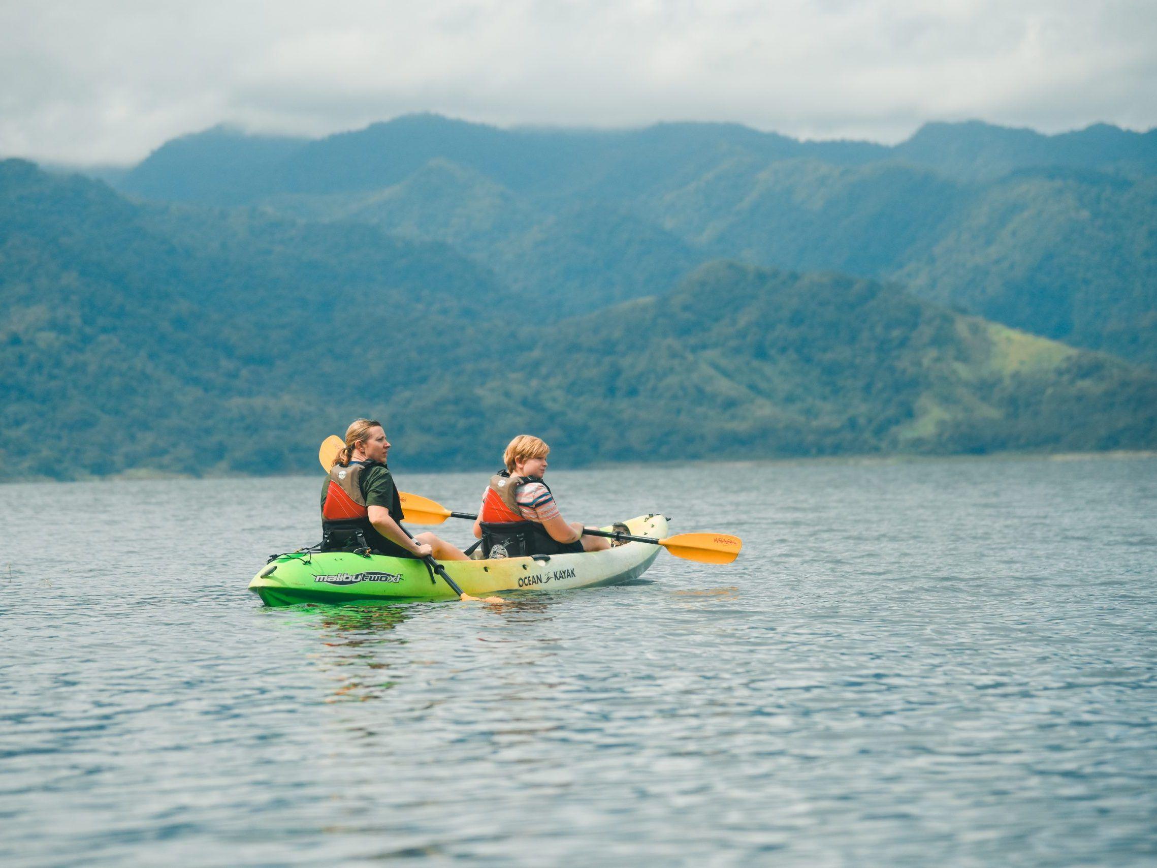 kayak on Lake Arenal